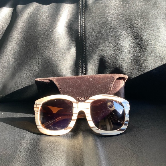 Tom Ford Accessories - Tom Ford with Tom Ford case. White Christophe. No scratches on lens. Look new.